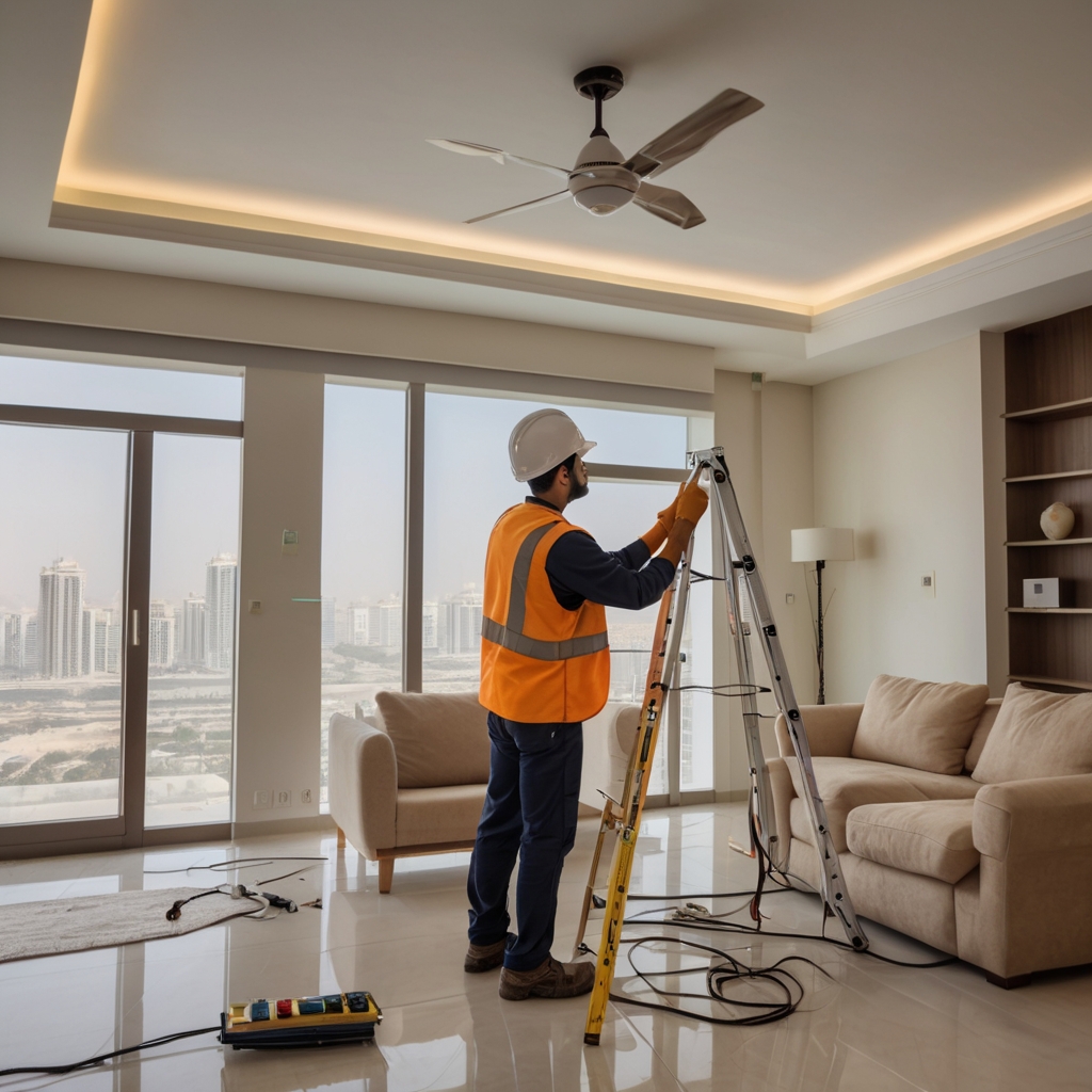 Leonardo_Vision_XL_A_professional_electrician_in_Dubai_wearing_0