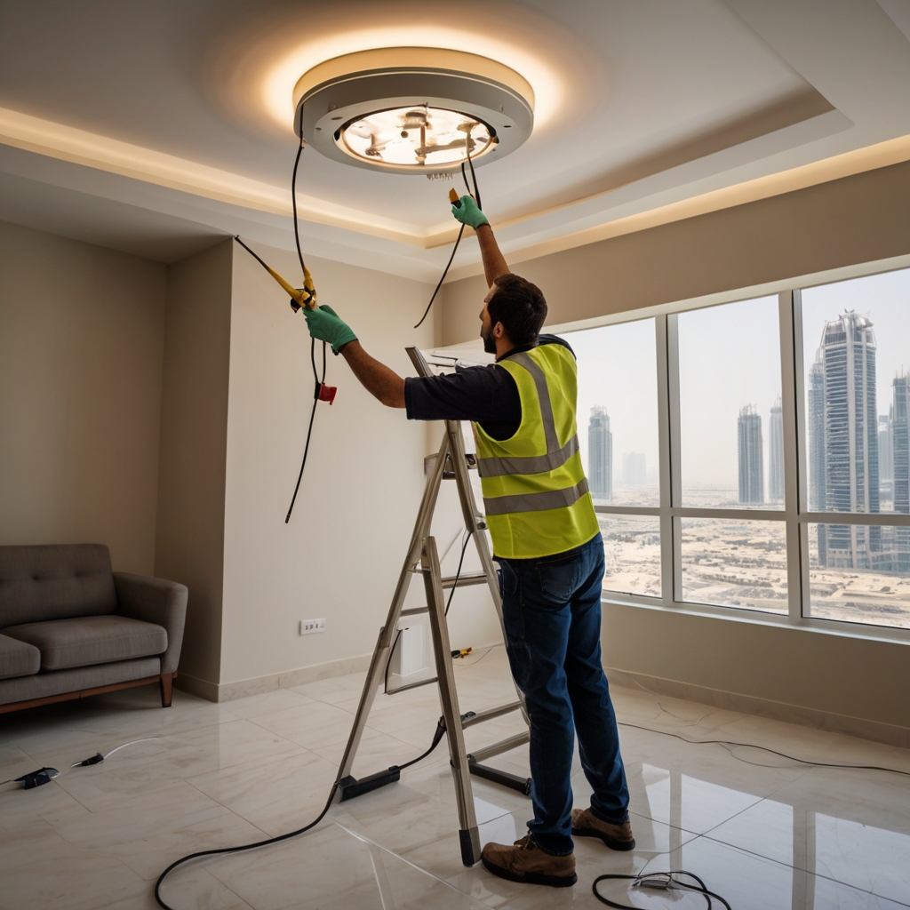 Leonardo_Vision_XL_A_professional_electrician_in_Dubai_wearing_1