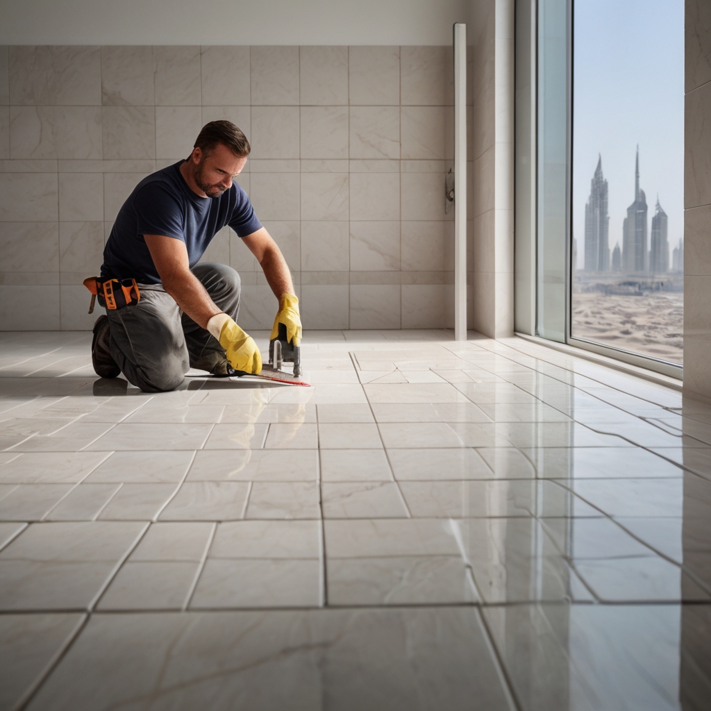 Leonardo_Vision_XL_A_professional_tiler_in_Dubai_is_installing_3